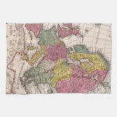 アンティーク古インスパイアい地図(9) キッチンタオル (横)