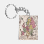 アンティーク古インスパイアい地図(9) キーホルダー (正面左)