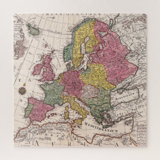 アンティーク古インスパイアい地図(9) ジグソーパズル (縦)