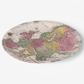 アンティーク古インスパイアい地図(9) ペーパープレート (アングル)