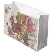アンティーク古インスパイアい地図(9) ラージペーパーバッグ (正面アングル)