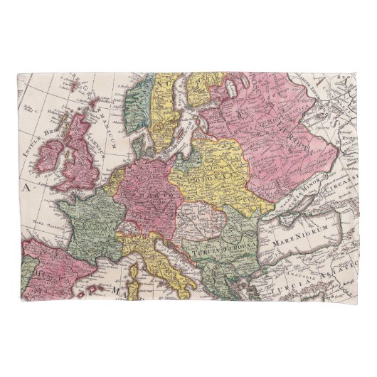 アンティーク古インスパイアい地図(9) 枕カバー (正面左)