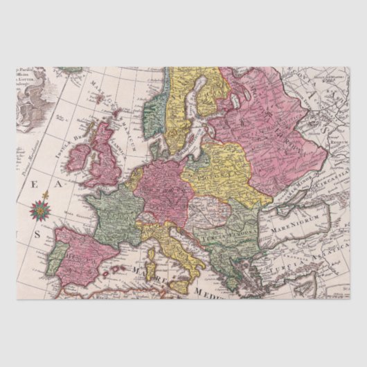 アンティーク古インスパイアい地図(9) 薄葉紙 (正面)