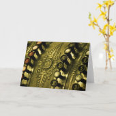 アンティーク台帳 カード (黄色い花)