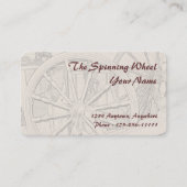 アンティーク回転車輪芸術工芸品ビジネスカード 名刺 (正面)