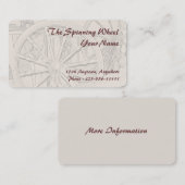 アンティーク回転車輪芸術工芸品ビジネスカード 名刺 (正面/裏面)