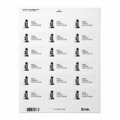 アンティーク回転電話差出人住所ラベル ラベル (フルシート)