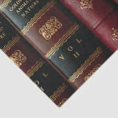 アンティーク図書館のダークレザーブックスパイン デコパージュ 薄葉紙 (詳細)