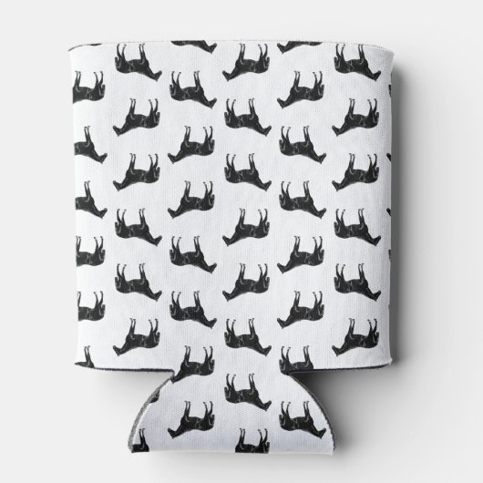 アンティーク図解入りの、写真付きの馬カスタムの背景色 缶クーラー (裏面)