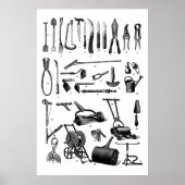 アンティーク園芸工具庭園用品店 ポスター (正面)