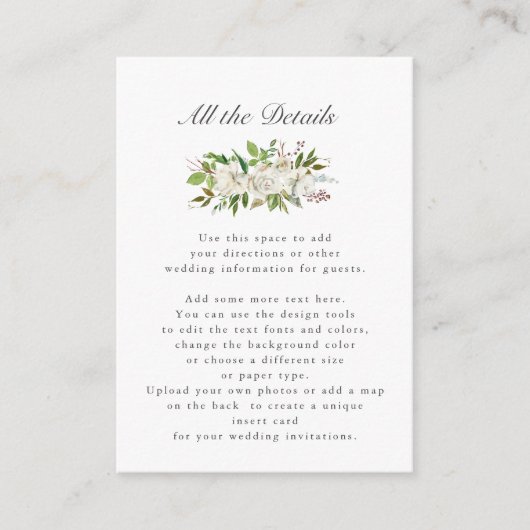 アンティーク園 |フローラ結婚の詳細 エンクロージャーカード (正面)