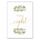 アンティーク園 |フローラ結婚の金ゴールドテーブルカード8 テーブルナンバー (正面)