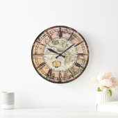 アンティーク地図壁時計 ラージ壁時計 (ホーム)