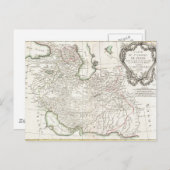 アンティーク地図 – イラン・アフガニスタン・イラク ポストカード (正面/裏面)