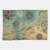 アンティーク地図 キッチンタオル (横)