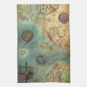 アンティーク地図 キッチンタオル (縦)