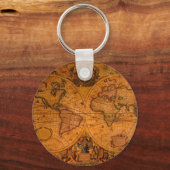 アンティーク地図 キーホルダー (正面)