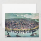 アンティーク地図 セントルイス ミズーリ州 ミシシッピ川 (正面/裏面)