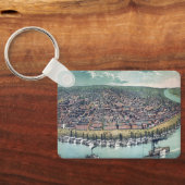 アンティーク地図 セントルイス ミズーリ州 ミシシッピ川 キーホルダー (裏面)