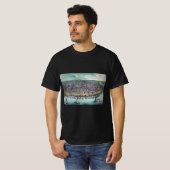 アンティーク地図 セントルイス ミズーリ州 ミシシッピ川 Tシャツ (正面フル)