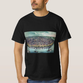 アンティーク地図 セントルイス ミズーリ州 ミシシッピ川 Tシャツ