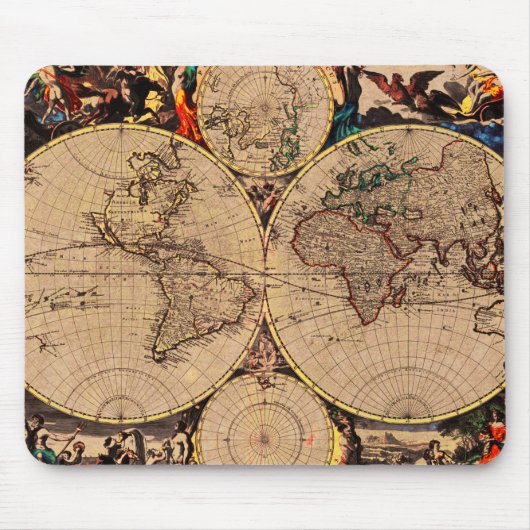 アンティーク地図 マウスパッド (正面)