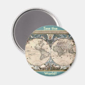 アンティーク地図 マグネット (正面/裏面)