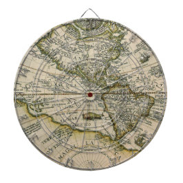 アンティーク地図 1596年 アメリカ・シヴェ・ノウス・オルビス ダーツボード