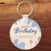 アンティーク培養ハッピーバースデー キーホルダー (正面)