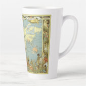 アンティーク大英帝国の世界地図， 1886 カフェラテマグ (右)