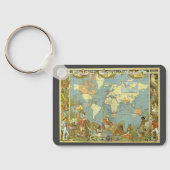 アンティーク大英帝国の世界地図, 1886 キーホルダー (裏面)