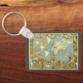 アンティーク大英帝国の世界地図, 1886 キーホルダー (裏面)