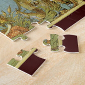 アンティーク大英帝国の世界地図， 1886 ジグソーパズル (側面)