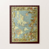 アンティーク大英帝国の世界地図， 1886 ジグソーパズル (縦)