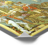 アンティーク大英帝国の世界地図， 1886 ポスター (角)