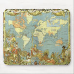 アンティーク大英帝国の世界地図， 1886 マウスパッド<br><div class="desc">ヴィンテージイラストレーションアンティークの世界地図は、1886年にイギリス帝国の帝国の領土の伝統的地図の色でマークされた。トップのバナーの読文字自由、男子学生の社交クラブ、連合とマップは、地球の多様性を表す人や動物に囲ま国際的れている。アーティスト：ウォルター・クレーン。イギリス帝国は、王国が支配または支配した領土、植民地、保護領、統治領およびその他の領統一された域を含んだ。16世紀後半から17世紀初頭にイギリスが樹立した海外植民地や交易所を起源とし、その最盛期は史上最大の帝国であった。</div>