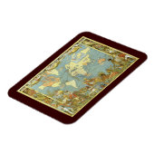 アンティーク大英帝国の世界地図， 1886 マグネット (左側)