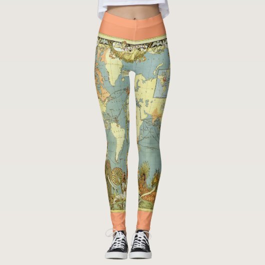 アンティーク大英帝国の世界地図, 1886 レギンス (正面)