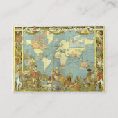 アンティーク大英帝国の世界地図， 1886 名刺 (裏面)