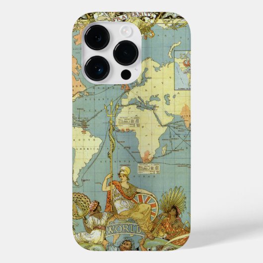 アンティーク大英帝国の世界地図, 1886 Case-Mate iPhoneケース (裏面)