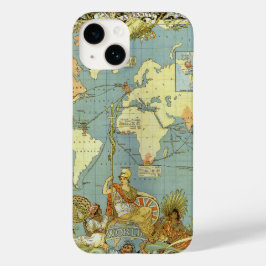 アンティーク大英帝国の世界地図, 1886 Case-Mate iPhone 14ケース