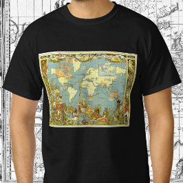 アンティーク大英帝国の世界地図, 1886 Tシャツ