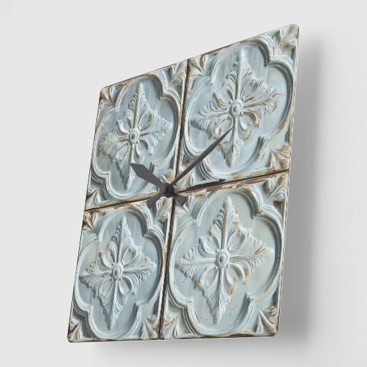 アンティーク天井タイル壁時計 スクエア壁時計 (傾斜)