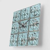 アンティーク天井タイル壁時計 スクエア壁時計 (傾斜)