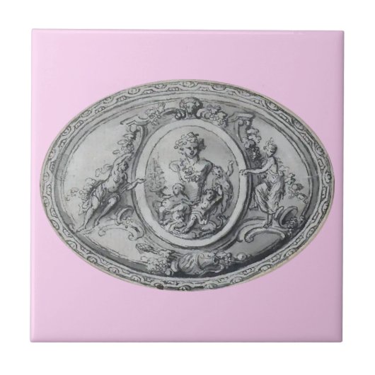 アンティーク天使と神々ギリシャのローマ美術 タイル (正面)