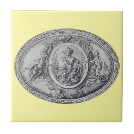 アンティーク天使と神々ギリシャのローマ美術 タイル (正面)