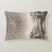 アンティーク天文学の空と太陽のby Alain Mallet アクセントクッション (正面)