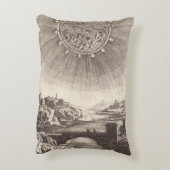 アンティーク天文学の空と太陽のby Alain Mallet アクセントクッション (裏面(縦))