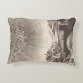 アンティーク天文学の空と太陽のby Alain Mallet アクセントクッション (裏面)