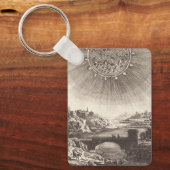 アンティーク天文学の空と太陽のby Alain Mallet キーホルダー (正面)